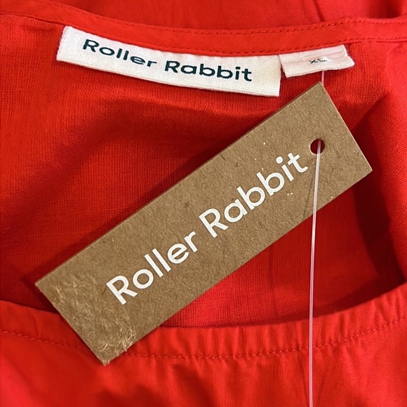 NWT Roller Rabbit Sleeveless Red Tiered Midi Dress - Size XL - Picture 10 of 11